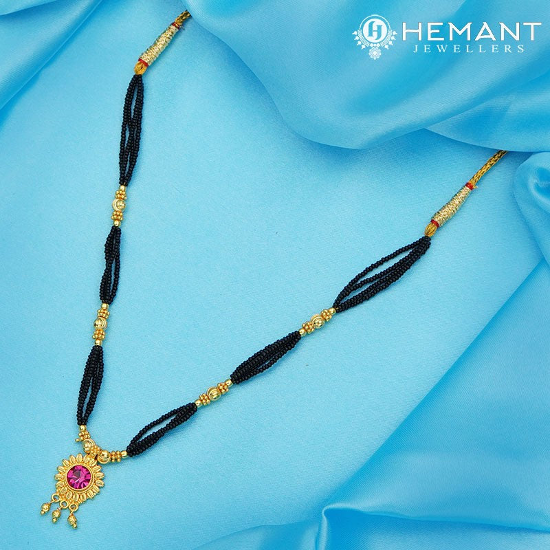 Traditional Maharashtrian Kolhapuri Mangalsutra 6 Vertical Surya