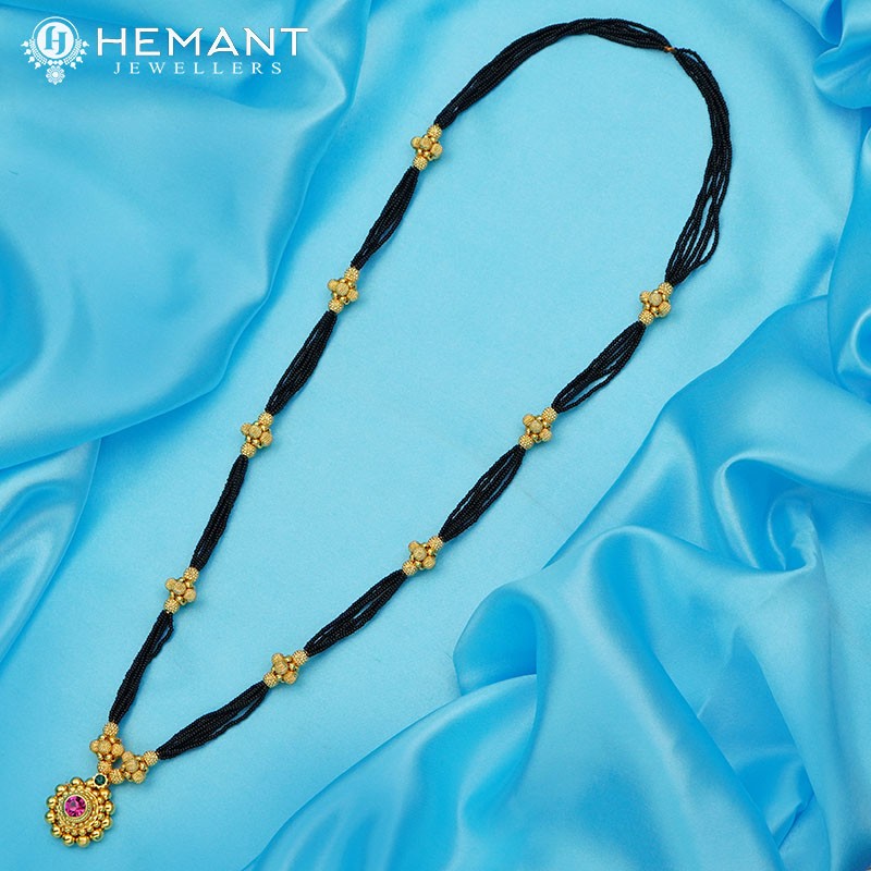 Traditional Maharashtrian Kolhapuri Mangalsutra Ball Saj 0-2-5 Long