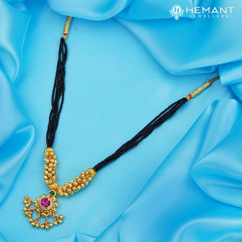 Traditional Maharashtrian Kolhapuri Mangalsutra Big Ghas Saj 2-5 Ghas