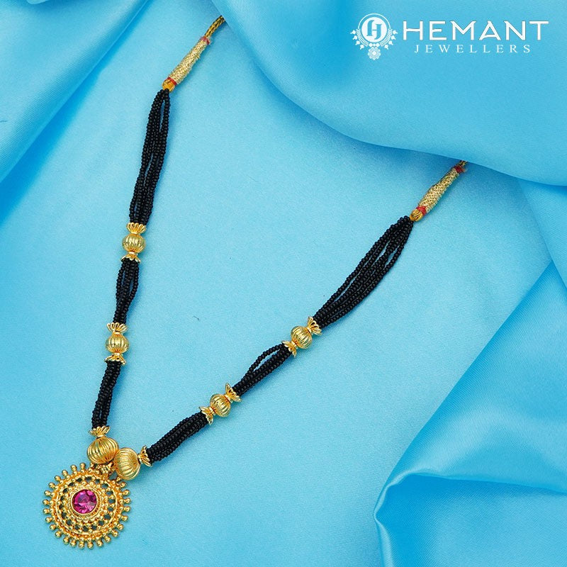 Traditional Maharashtrian Kolhapuri Mangalsutra Copper Cap Saj Rava II