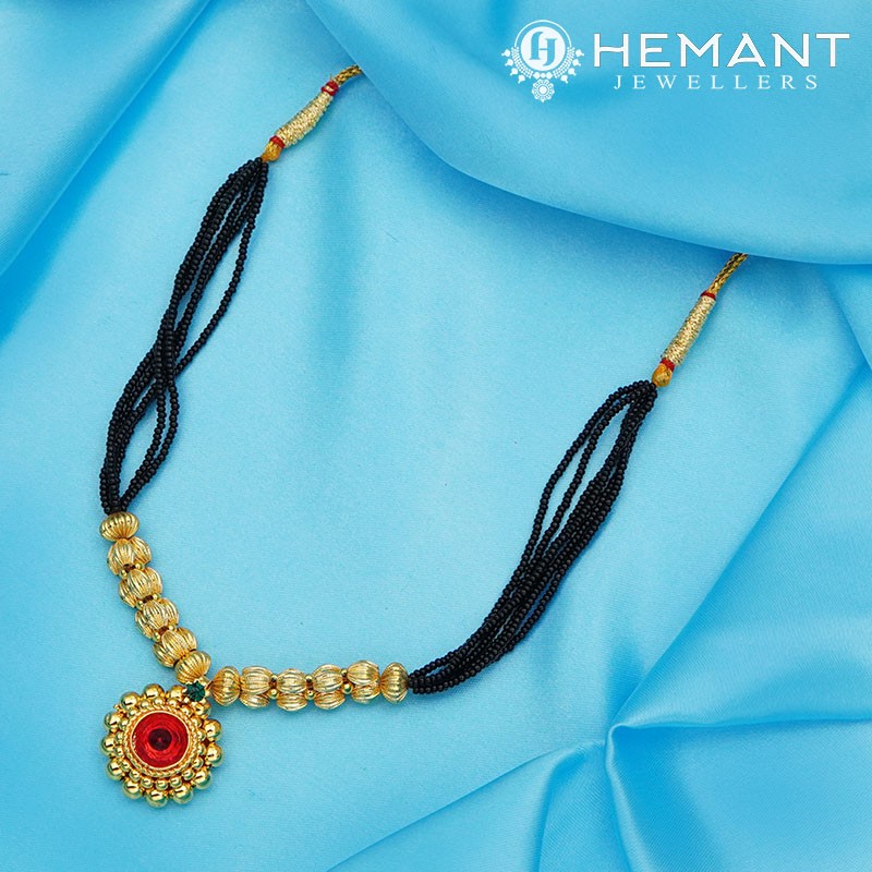 Traditional Maharashtrian Kolhapuri Mangalsutra D1 Saj 12 MM