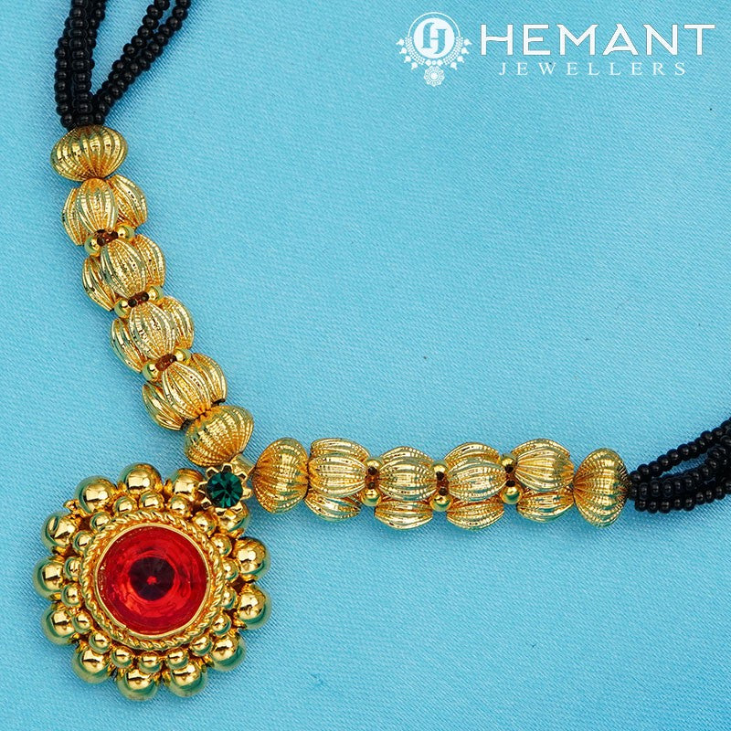 Traditional Maharashtrian Kolhapuri Mangalsutra D1 Saj 12 MM