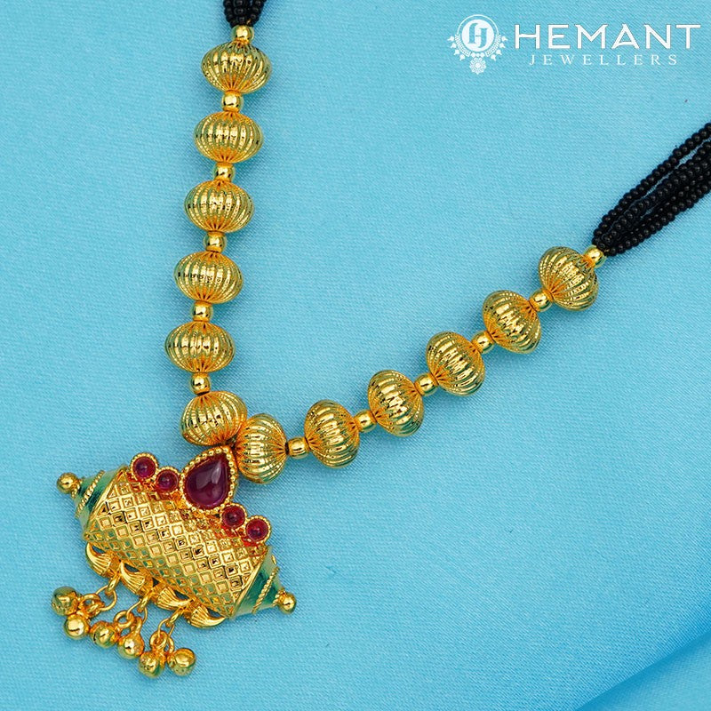 Traditional Maharashtrian Kolhapuri Mangalsutra J4 Taviz