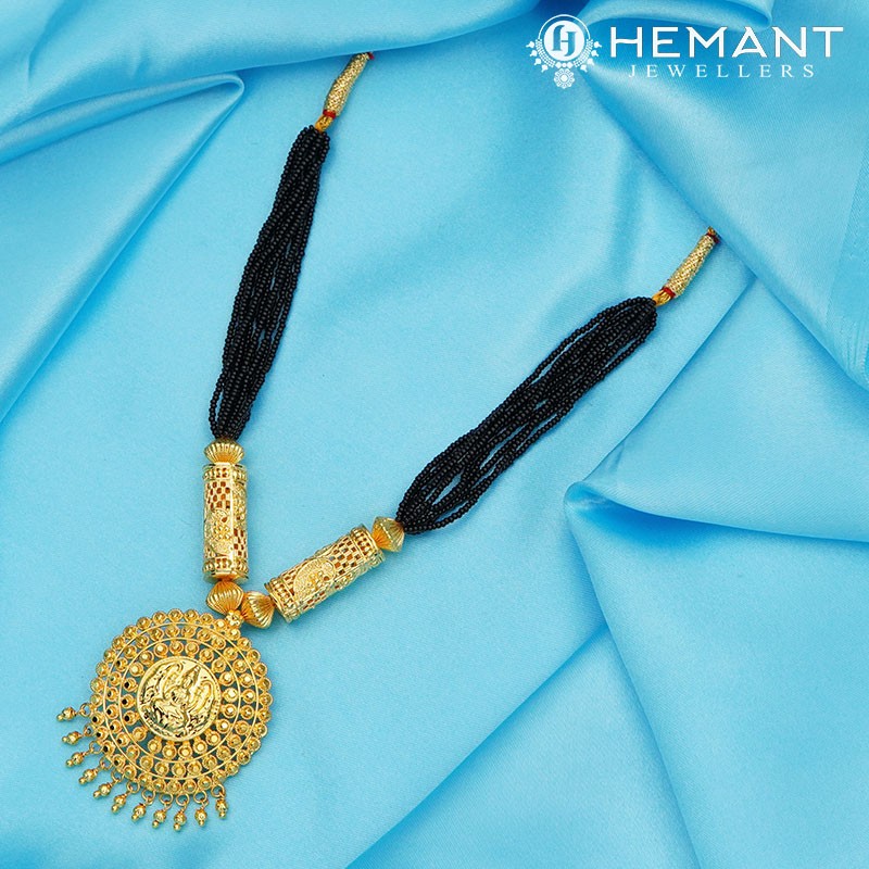 Traditional Maharashtrian Kolhapuri Mangalsutra Jali Pipe Laxmi III Veni