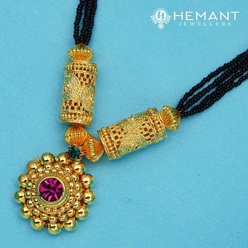 Traditional Maharashtrian Kolhapuri Mangalsutra Jali Pipe Saj 0-2-5