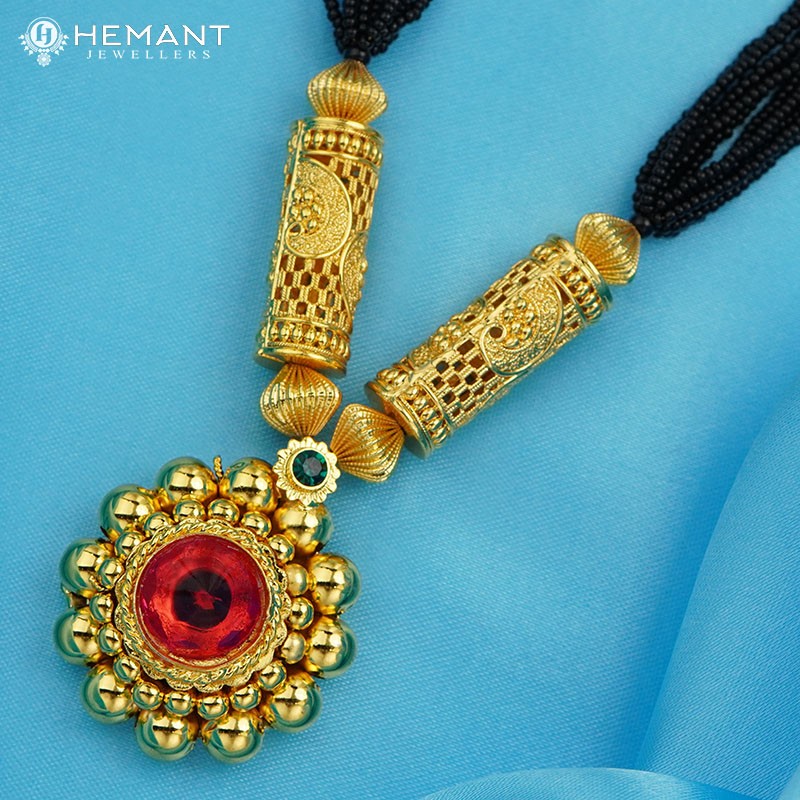 Traditional Maharashtrian Kolhapuri Mangalsutra Jali Pipe Saj 14 MM