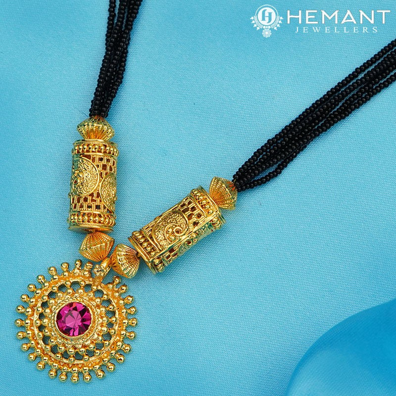 Traditional Maharashtrian Kolhapuri Mangalsutra Jali Pipe Saj Rava II