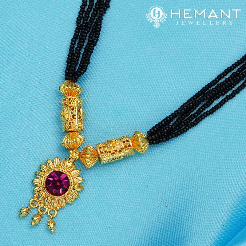 Traditional Maharashtrian Kolhapuri Mangalsutra Jali Pipe Surya Small