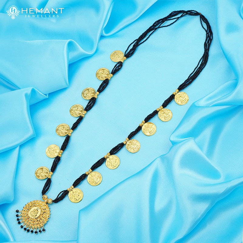 Traditional Maharashtrian Kolhapuri Mangalsutra Long 14 Laxmi Putali 6 line