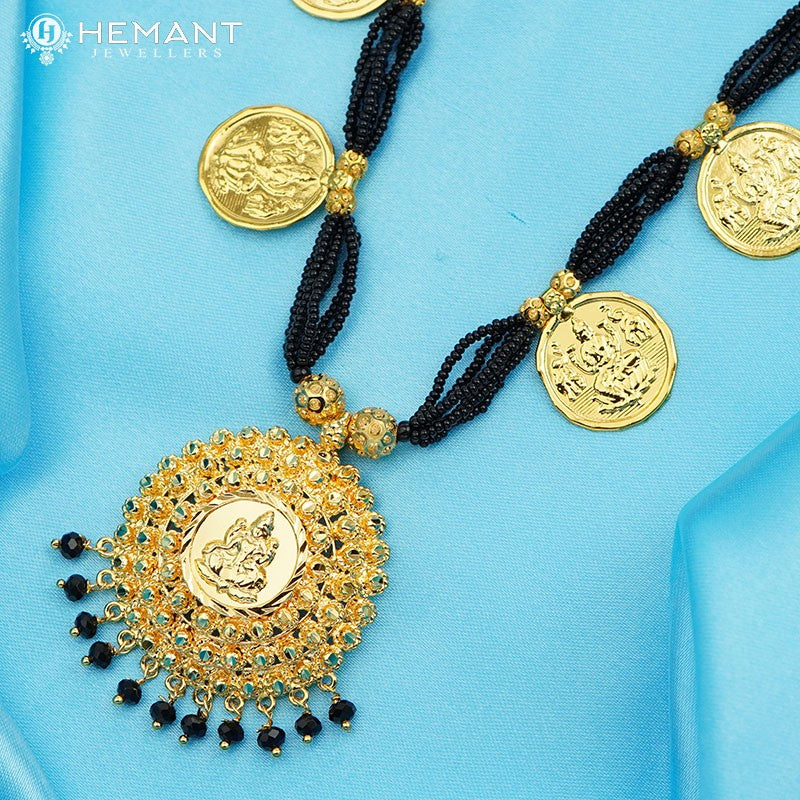 Traditional Maharashtrian Kolhapuri Mangalsutra Long 14 Laxmi Putali 6 line