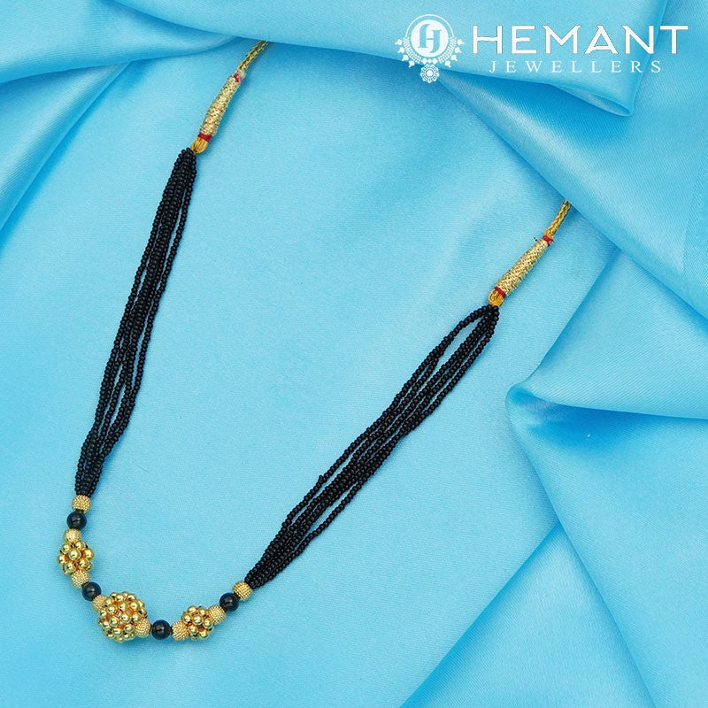 Traditional Maharashtrian Kolhapuri Mangalsutra Plain 3 Ball 2 No.