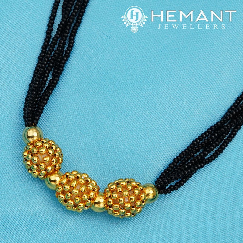 Traditional Maharashtrian Kolhapuri Mangalsutra Plain 3 Ball