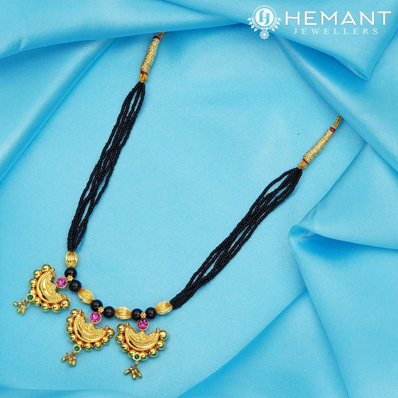 Traditional Maharashtrian Kolhapuri Mangalsutra Plain 3 Chand