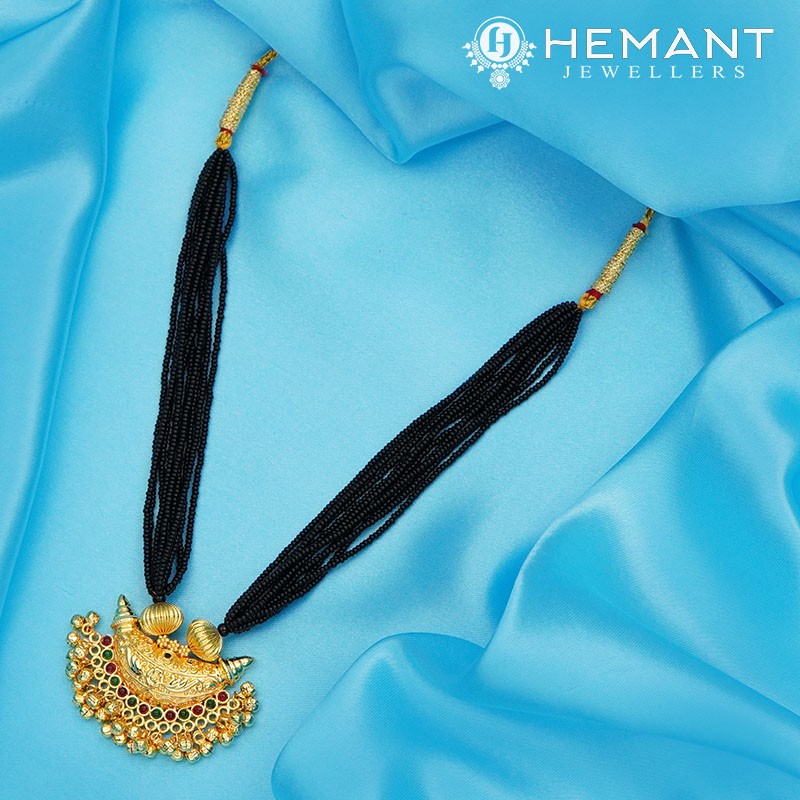 Traditional Maharashtrian Kolhapuri Mangalsutra Plain Boat Big