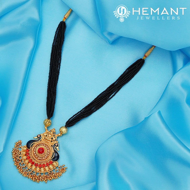 Traditional Maharashtrian Kolhapuri Mangalsutra Plain Laxmi Ghas