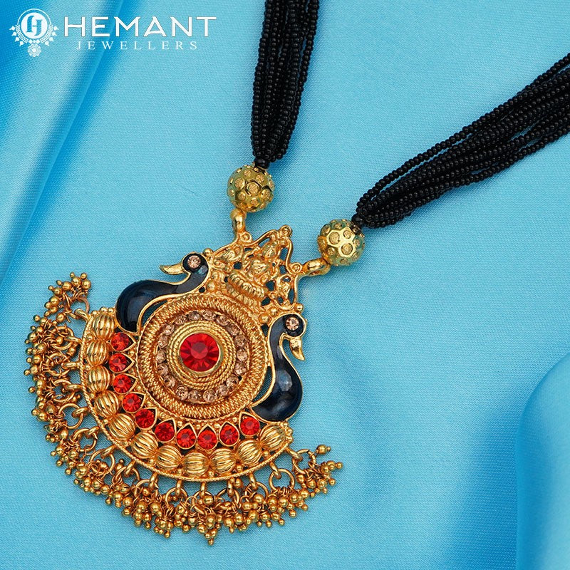 Traditional Maharashtrian Kolhapuri Mangalsutra Plain Laxmi Ghas