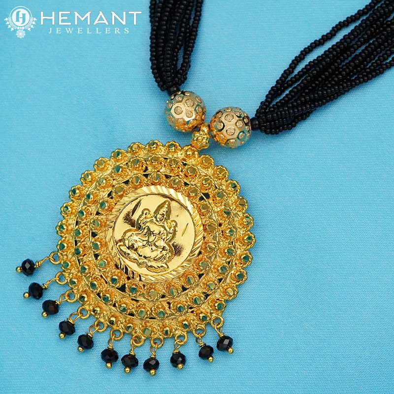 Traditional Maharashtrian Kolhapuri Mangalsutra Plain Laxmi III Veni