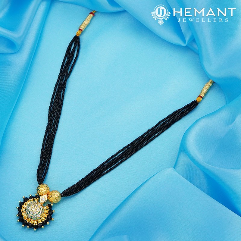 Traditional Maharashtrian Kolhapuri Mangalsutra Plain RC Disco Full