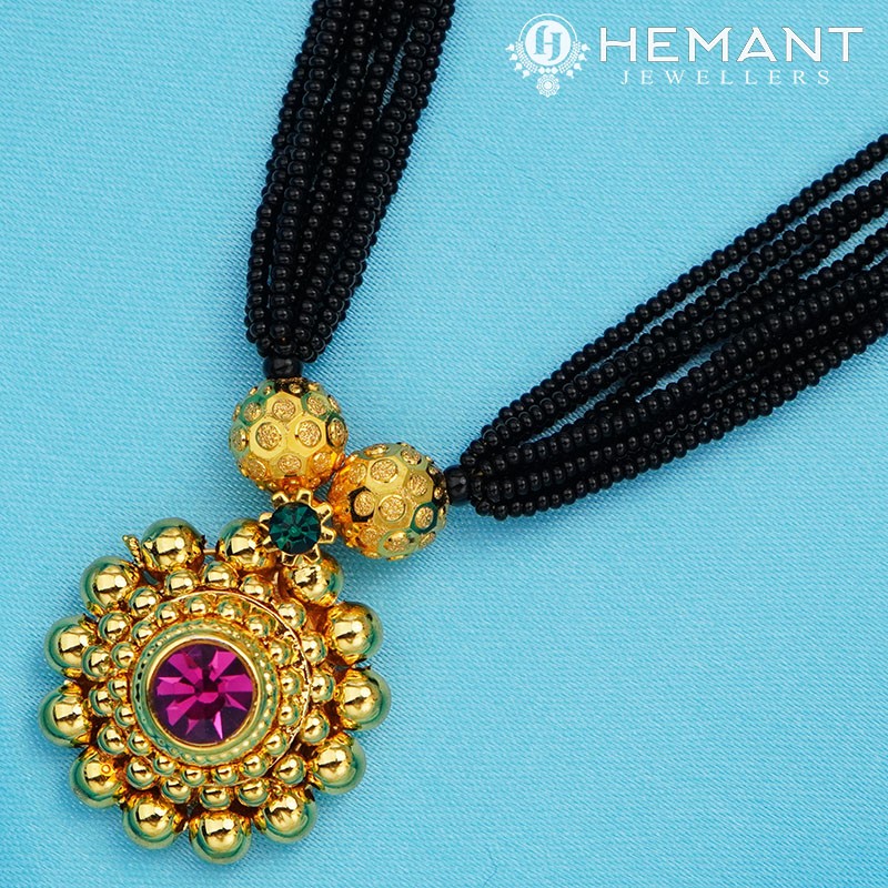 Traditional Maharashtrian Kolhapuri Mangalsutra Plain Saj 0-2-5