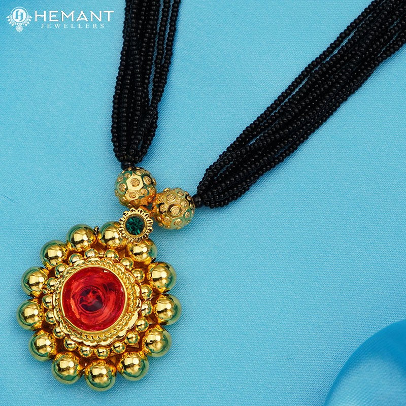 Traditional Maharashtrian Kolhapuri Mangalsutra Plain Saj 14 MM