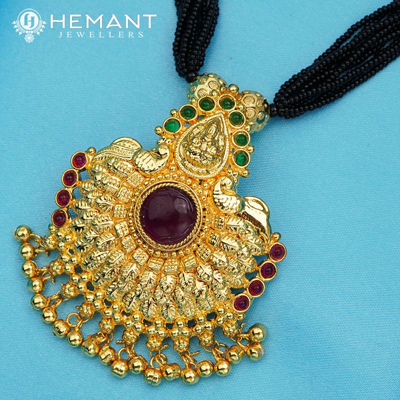 Traditional Maharashtrian Kolhapuri Mangalsutra Plain Saj Laxmi