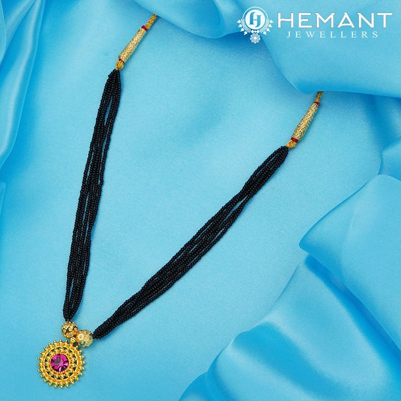 Traditional Maharashtrian Kolhapuri Mangalsutra Plain Saj Rava II Nice