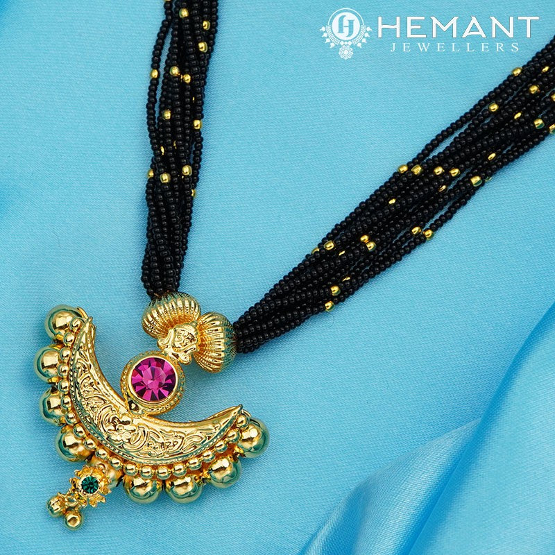 Traditional Maharashtrian Kolhapuri Mangalsutra Random Chand 10 MM