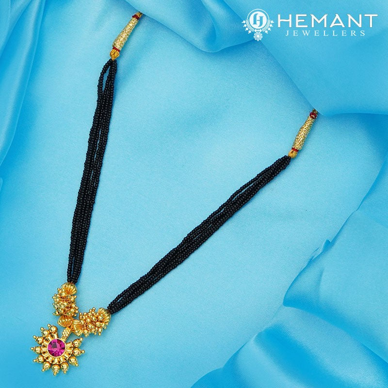 Traditional Maharashtrian Kolhapuri Mangalsutra Small Ghas Gol RC