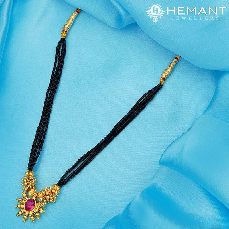 Traditional Maharashtrian Kolhapuri Mangalsutra Small Ghas Oval RC