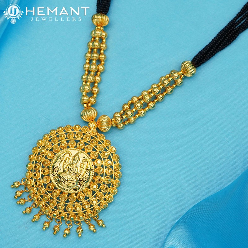 Traditional Maharashtrian Kolhapuri Mangalsutra Tarboose Laxmi III Veni