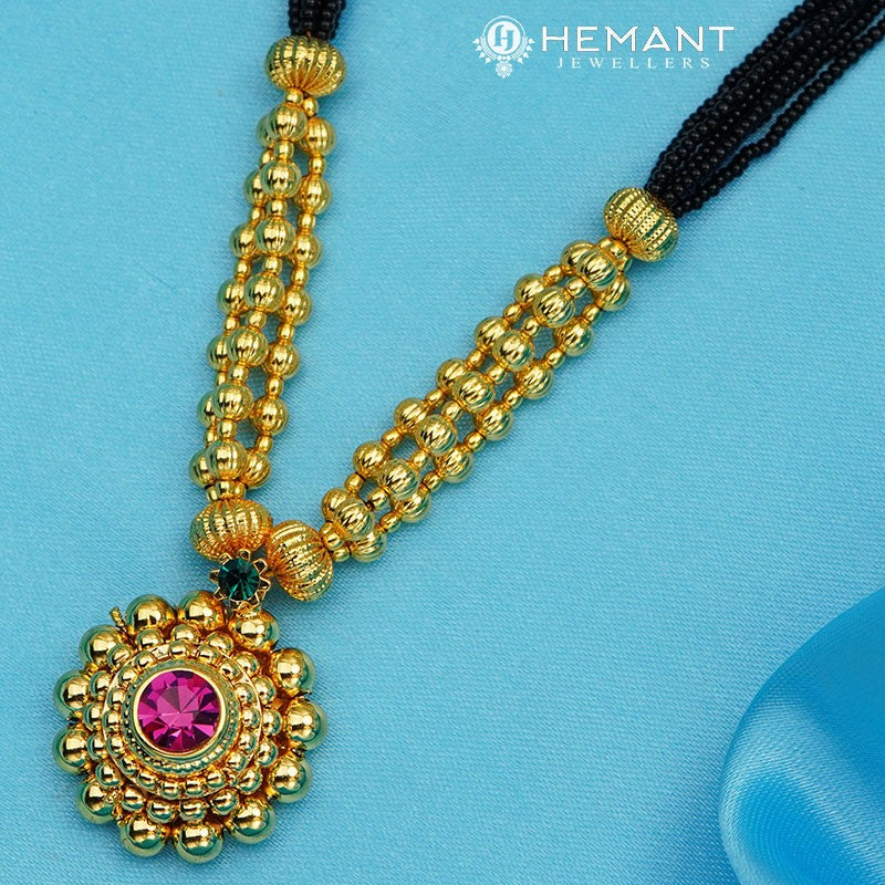 Traditional Maharashtrian Kolhapuri Mangalsutra Tarboose Saj 0-2-5