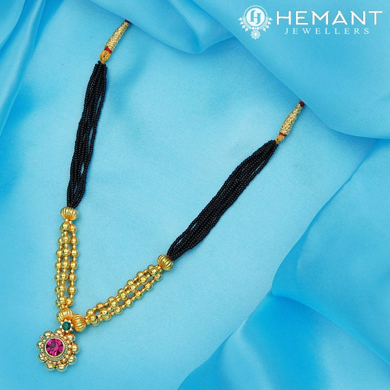 Traditional Maharashtrian Kolhapuri Mangalsutra Tarboose Saj 2-5