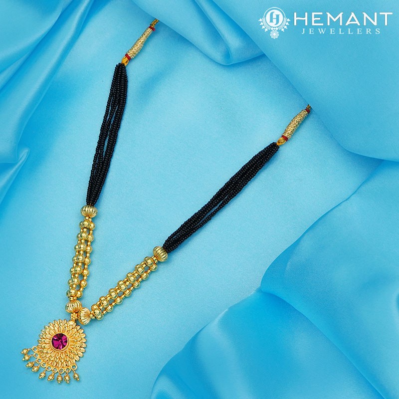 Traditional Maharashtrian Kolhapuri Mangalsutra Tarboose Surya