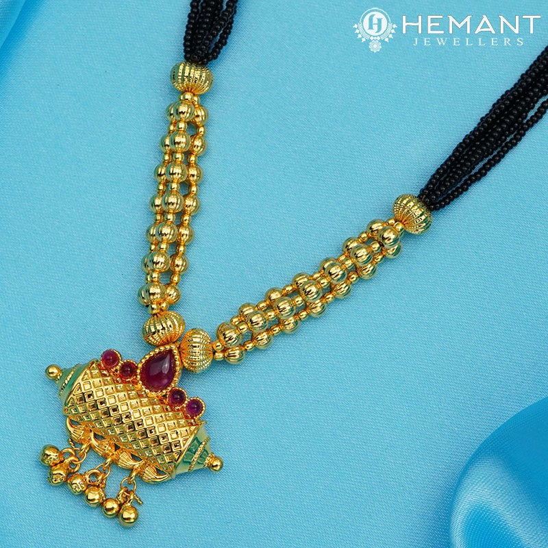 Traditional Maharashtrian Kolhapuri Mangalsutra Tarboose Taviz