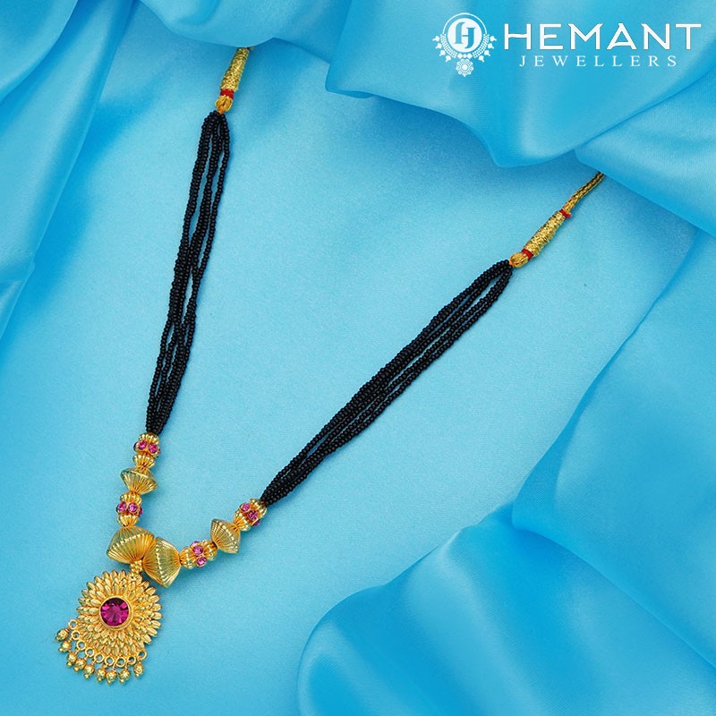 Traditional Maharashtrian Kolhapuri Mangalsutra Topra Chakri Surya