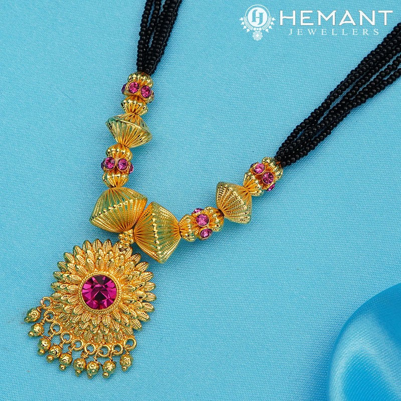 Traditional Maharashtrian Kolhapuri Mangalsutra Topra Chakri Surya