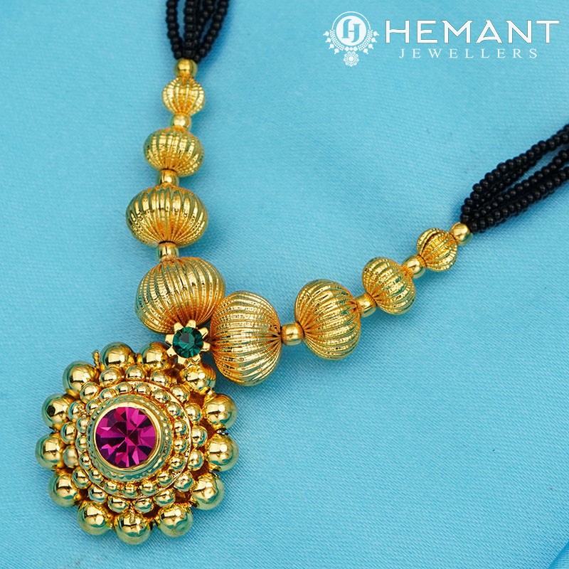 Traditional Maharashtrian Kolhapuri Mangalsutra Utar J Saj 0-2-5