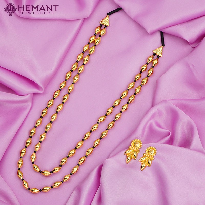 Traditional Maharashtrian Kolhapuri Micro Gold Plated Bor Mala II