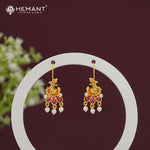 Traditional Maharashtrian Kolhapuri Micro Gold Plated Bugadi J - 3081