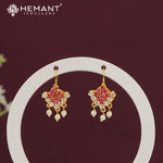 Traditional Maharashtrian Kolhapuri Micro Gold Plated Bugadi K - 5305