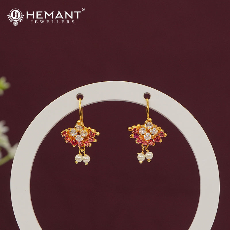 Traditional Maharashtrian Kolhapuri Micro Gold Plated Bugadi L - 3927