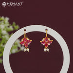 Traditional Maharashtrian Kolhapuri Micro Gold Plated Bugadi M - 5324