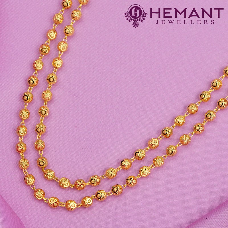 Traditional Maharashtrian Kolhapuri Micro Gold Plated Dot Mala 5 MM II