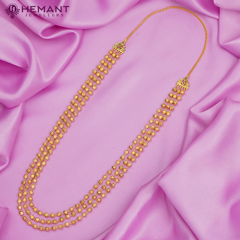 Traditional Maharashtrian Kolhapuri Micro Gold Plated Dot Mala 5 MM III