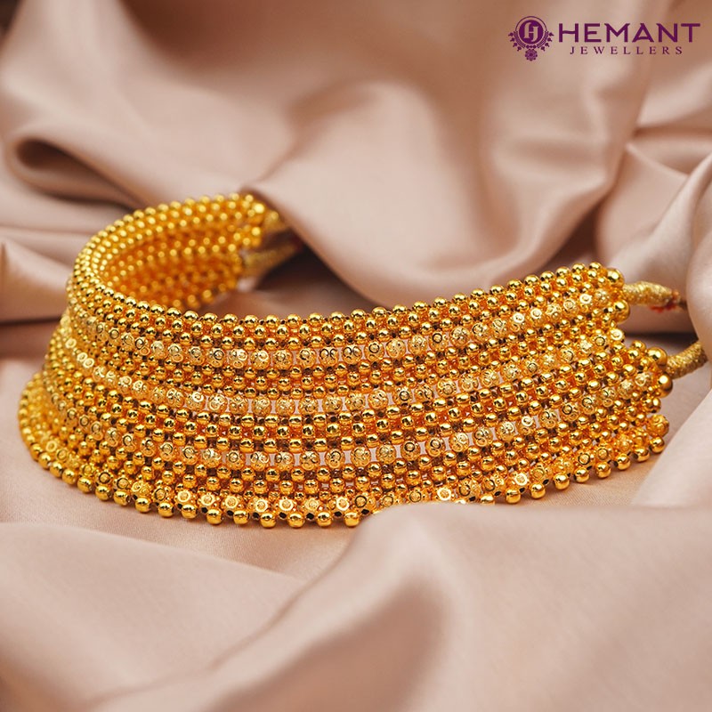 Traditional Maharashtrian Kolhapuri Micro Gold Plated Double