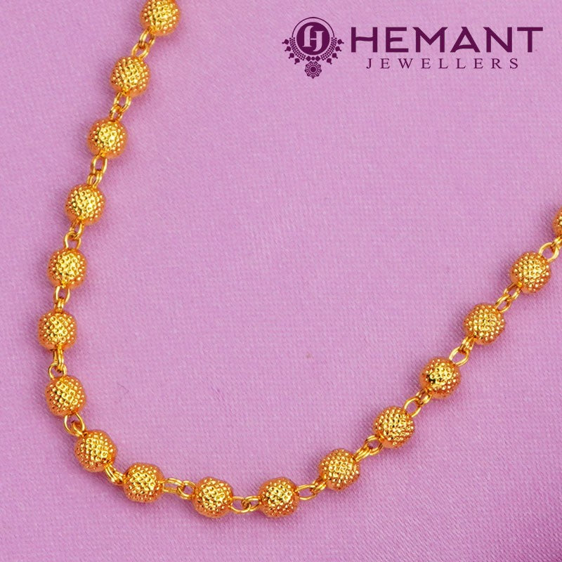 Traditional Maharashtrian Kolhapuri Micro Gold Plated Spot Mala 4 MM I