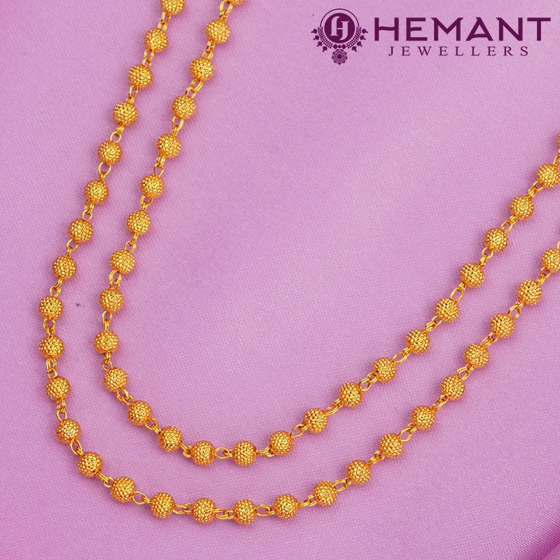 Traditional Maharashtrian Kolhapuri Micro Gold Plated Spot Mala 4 MM II