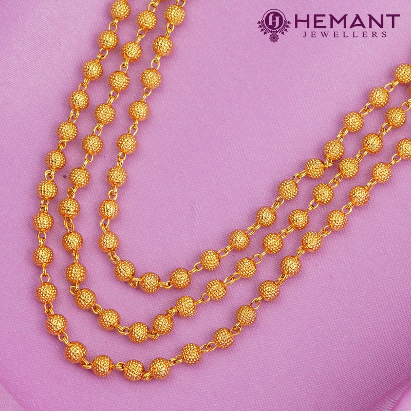 Traditional Maharashtrian Kolhapuri Micro Gold Plated Spot Mala 4 MM III