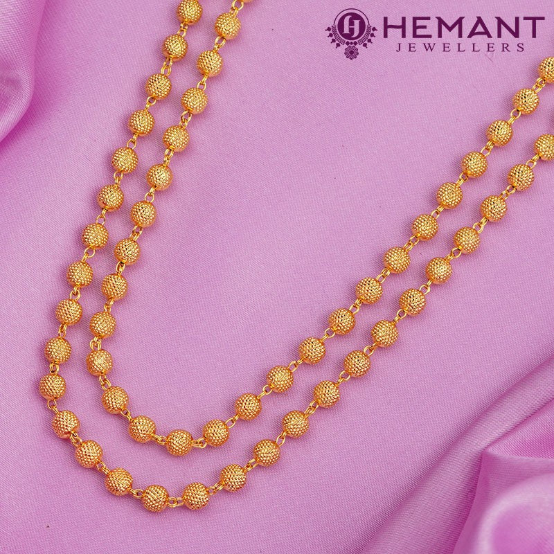 Traditional Maharashtrian Kolhapuri Micro Gold Plated Spot Mala 5 MM II