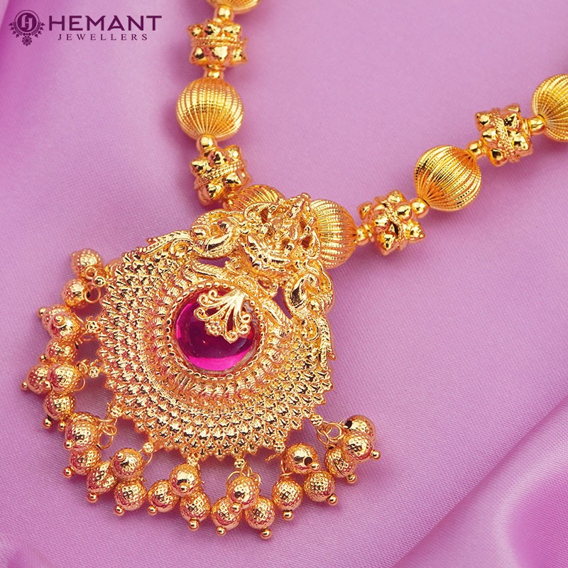 Traditional Maharashtrian Kolhapuri Micro Gold Plated Topra Mala Saj Laxmi